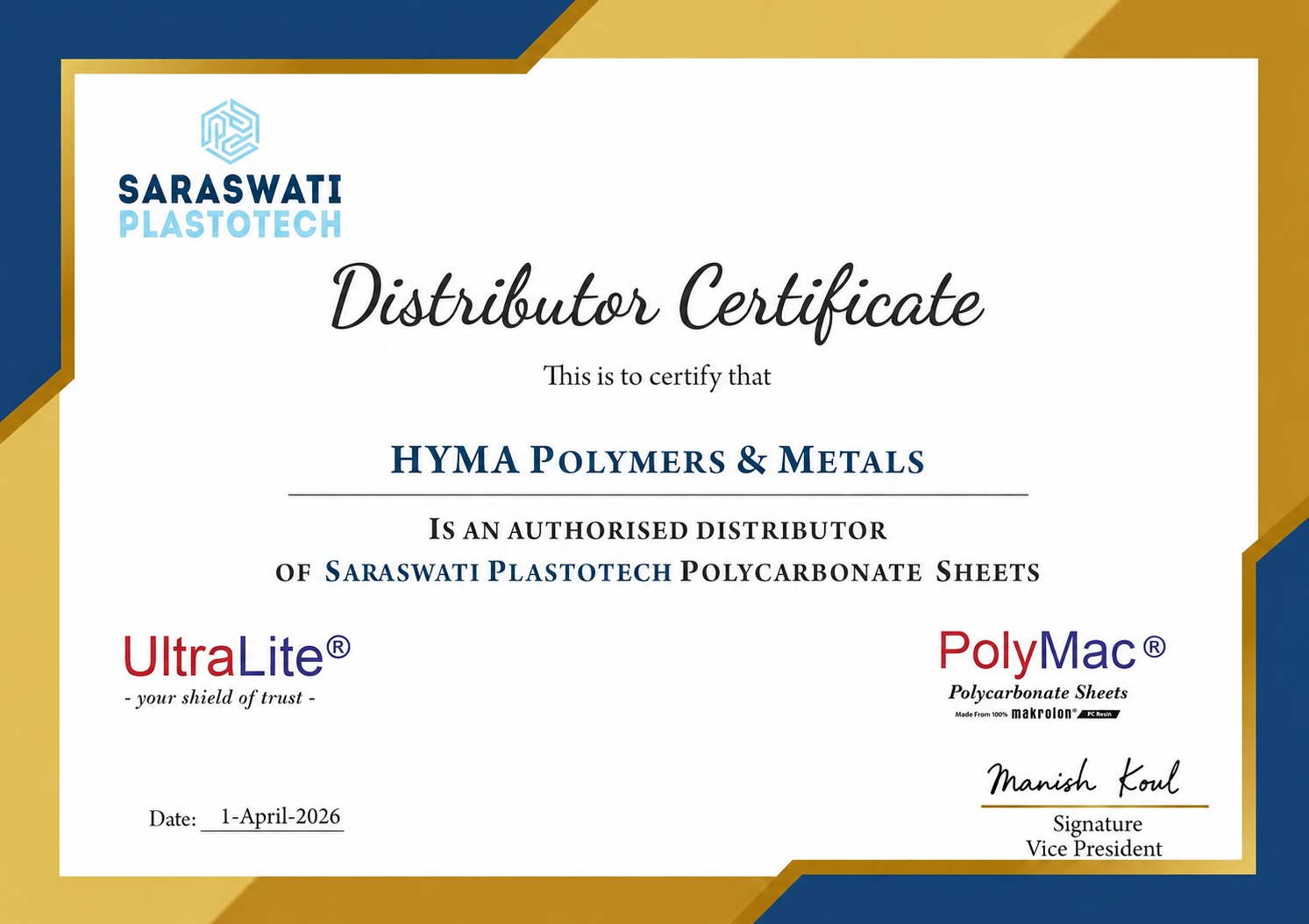 Certificate