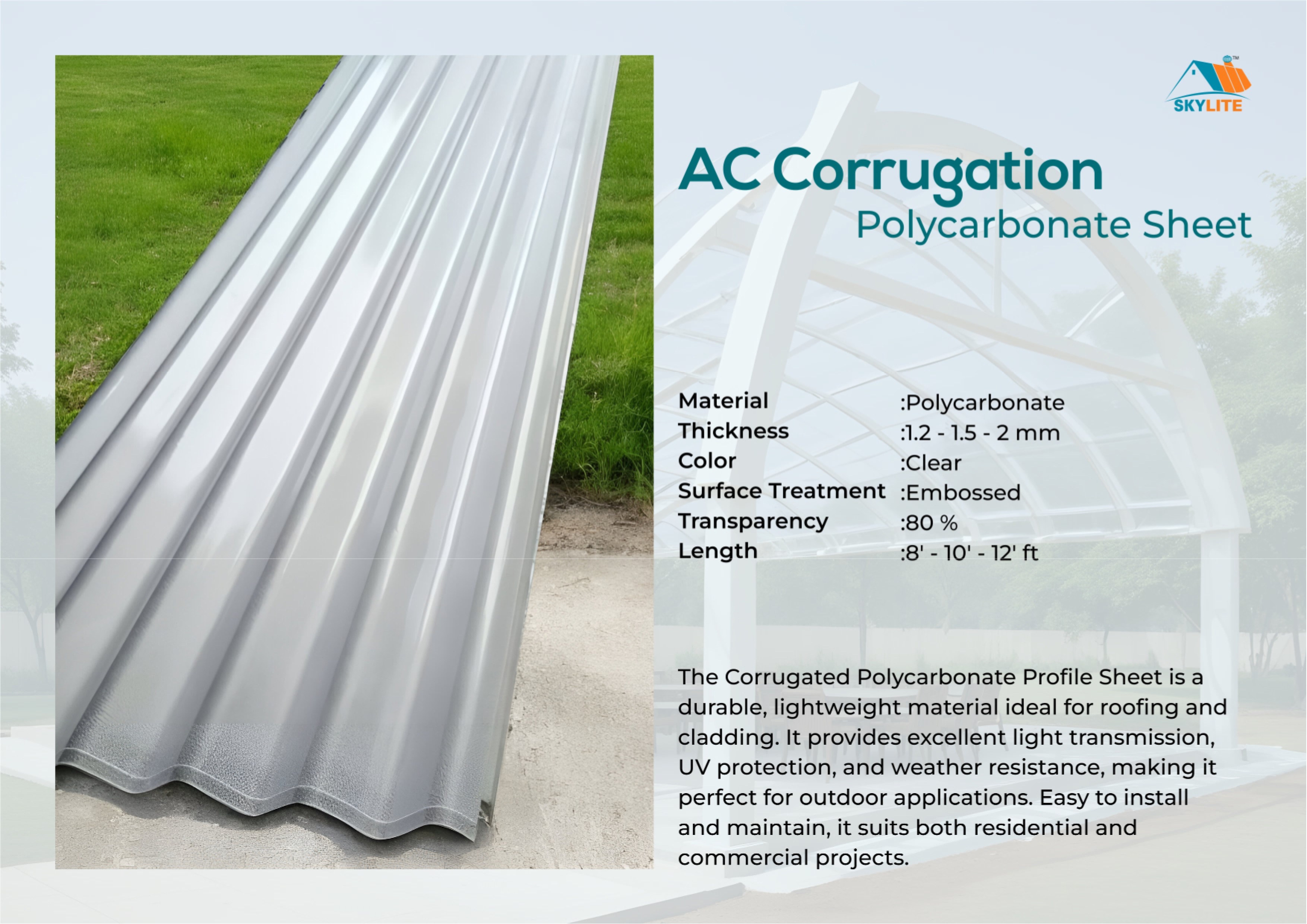 Corrugated Polycarbonate Sheets